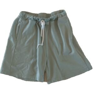 SHEIN Youth Boys Green Relaxed Fit Shorts Elastic Waist